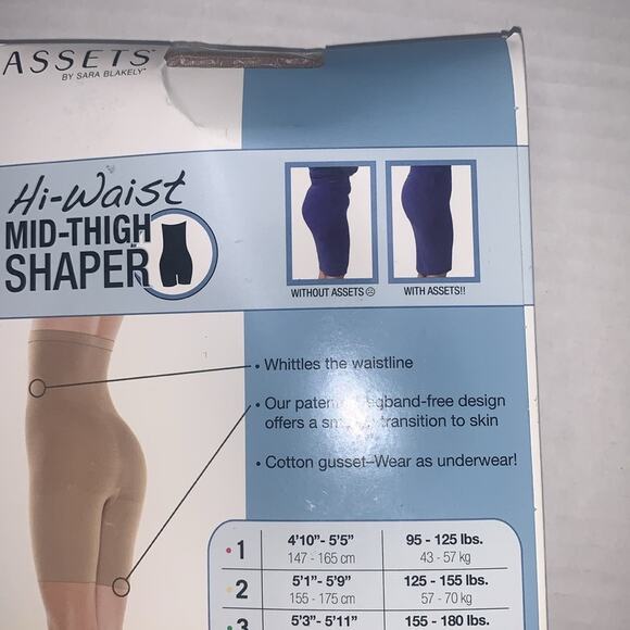 SPANX - Assets by Sara Blakely Hi-Waist Mid-Thigh Shaper Nude Size 3 - Picture 11 of 13